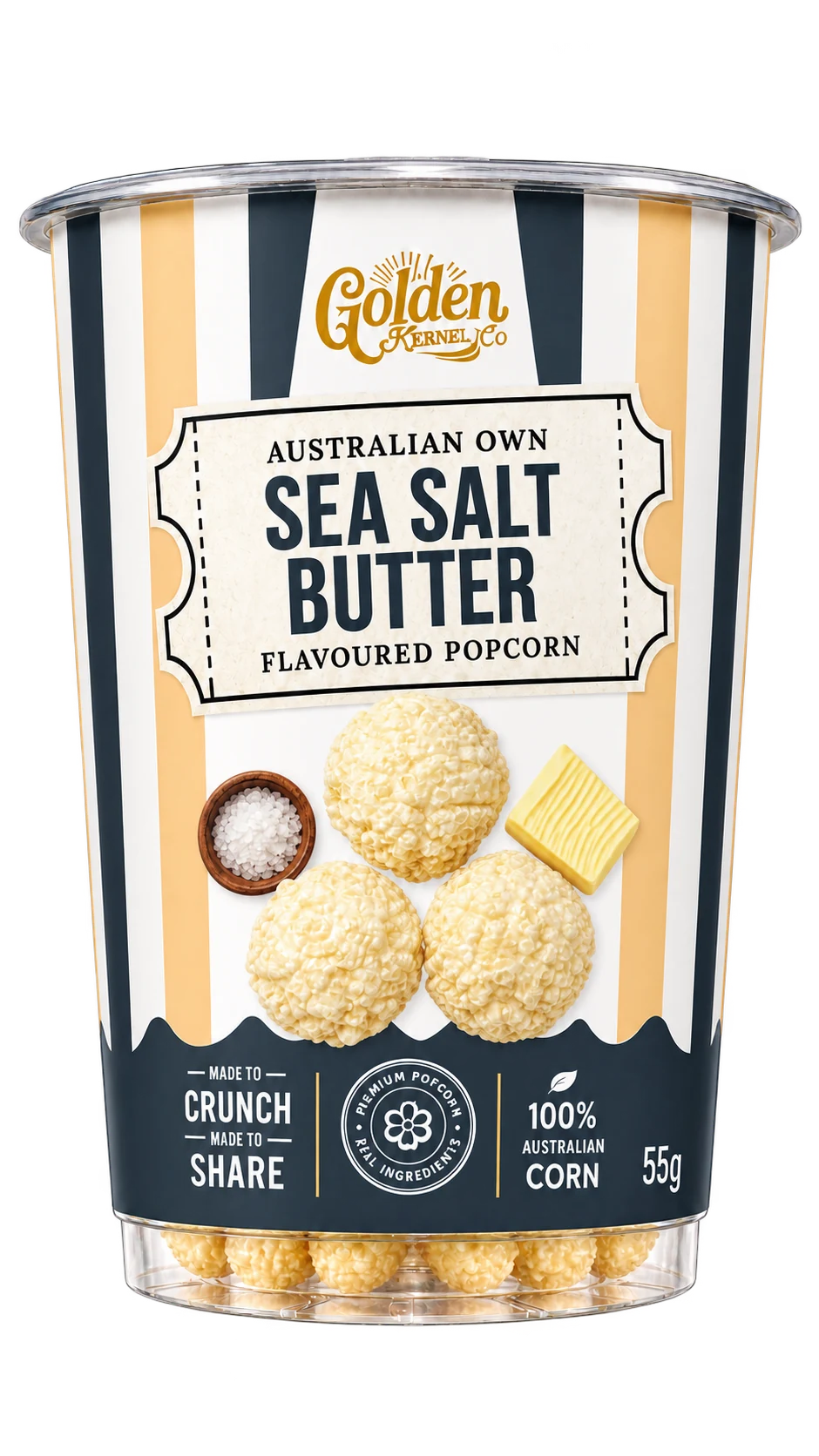 Sea Salt Butter 55g Snack Cups