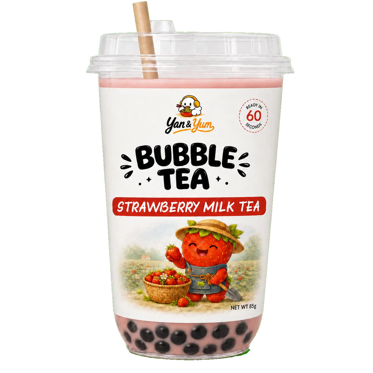 Strawberry Bubble tea kit